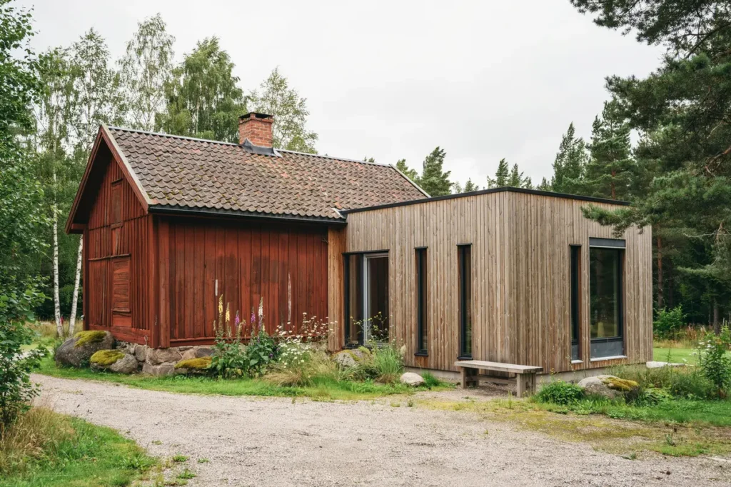 bygga om sommarstuga till permanentboende med smart tillbyggnad