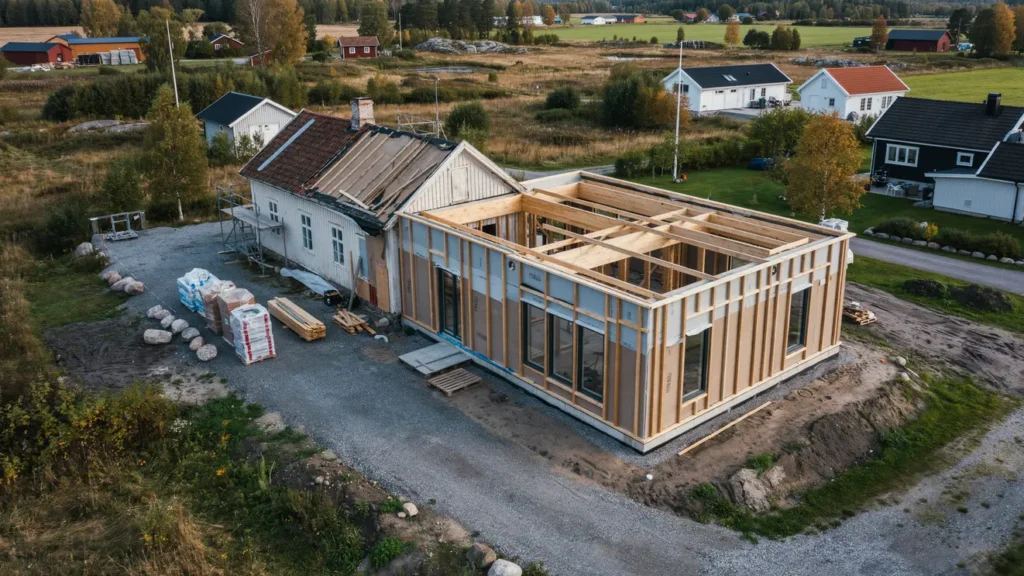 ombyggnad och tillbyggnad av sommarstuga i fj r s station fj r s